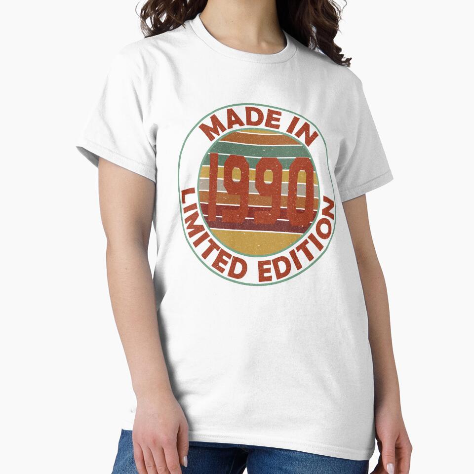 Made In 1990 Limited Edition Retro Vintage by Qudkin