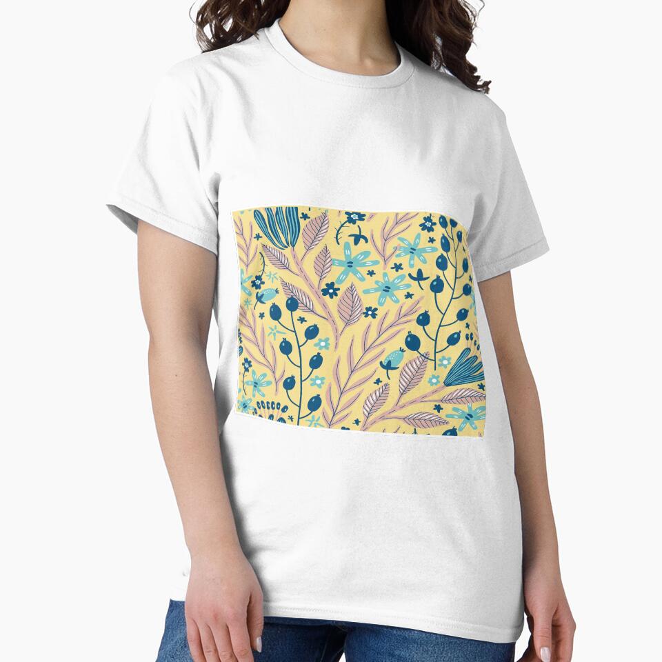 Flower pattern t-shirt , mug by frahgreen
