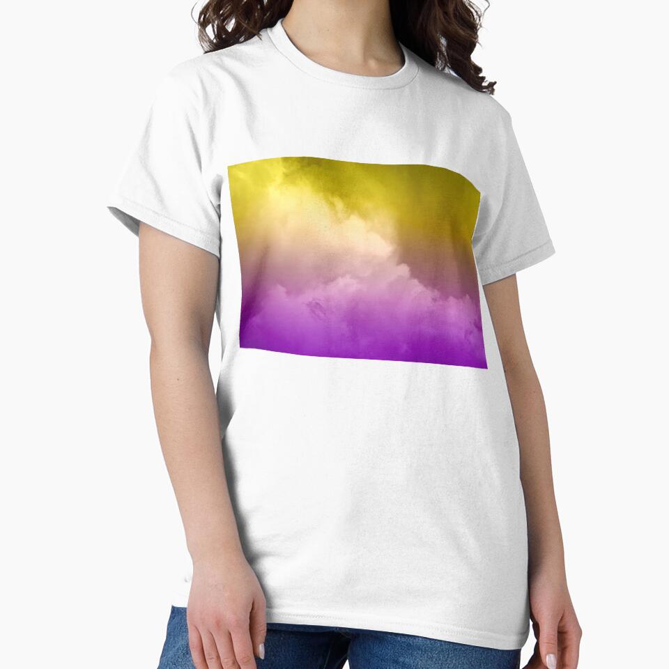 Chic Purple and Yellow Color with Gradient Rainbow Cloud by jeanyun48
