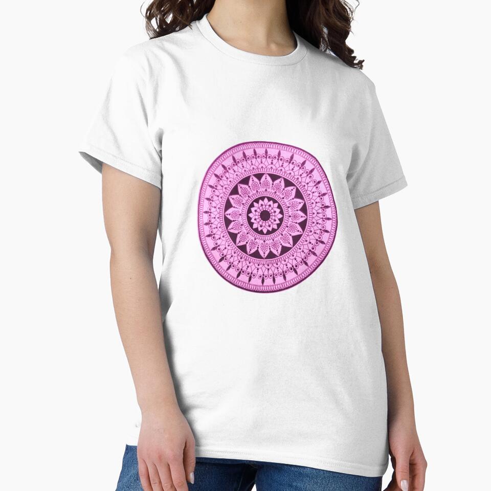 Hand Drawn Purple Mandala Design by Zedart