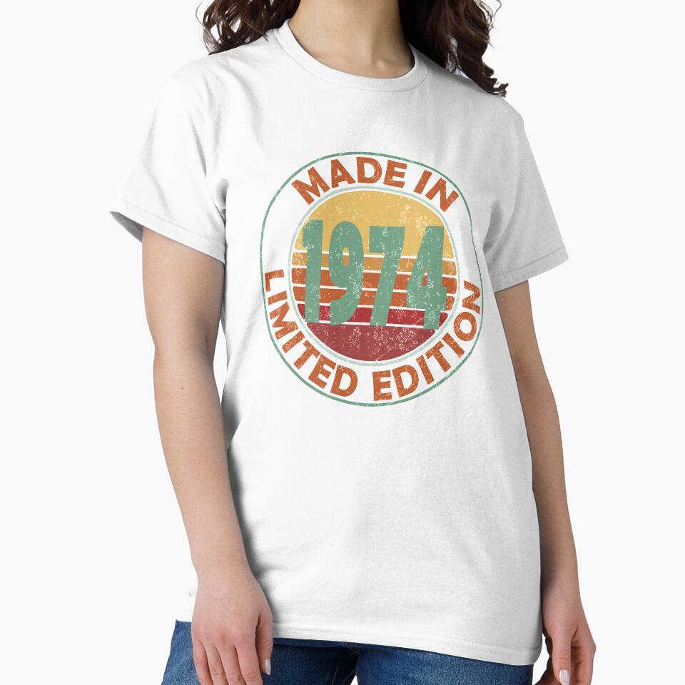 Made In 1974 Limited Edition Retro Vintage by Qudkin