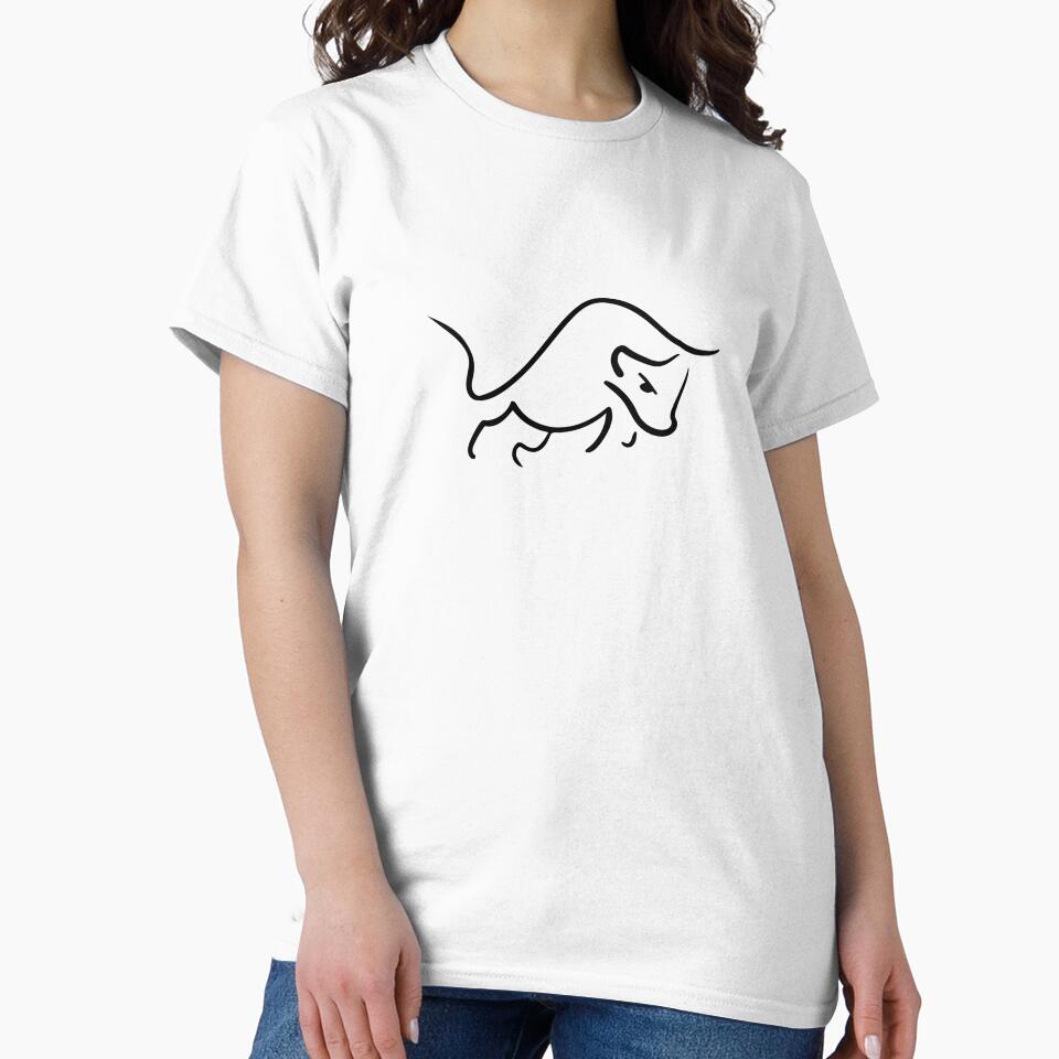 Bull Line Art - Wall Street Minimalist by Lineart-Arts