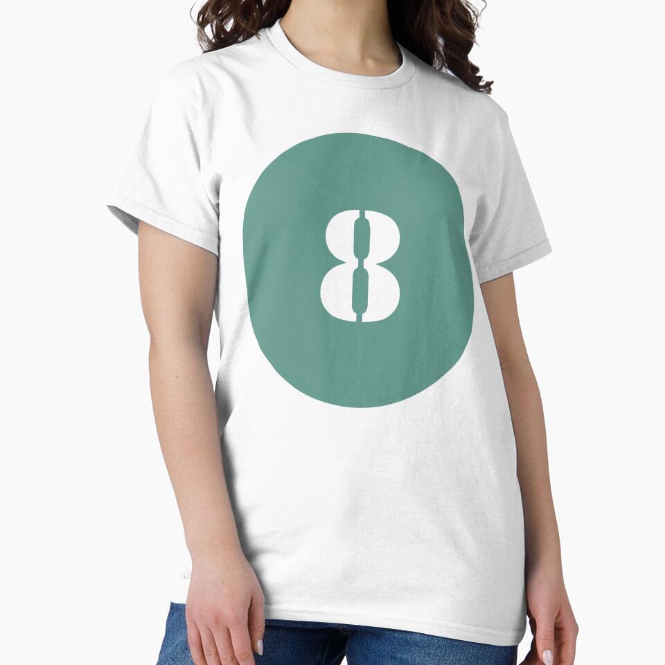 Number Eight (8) in Green Circle by Ching Teoh