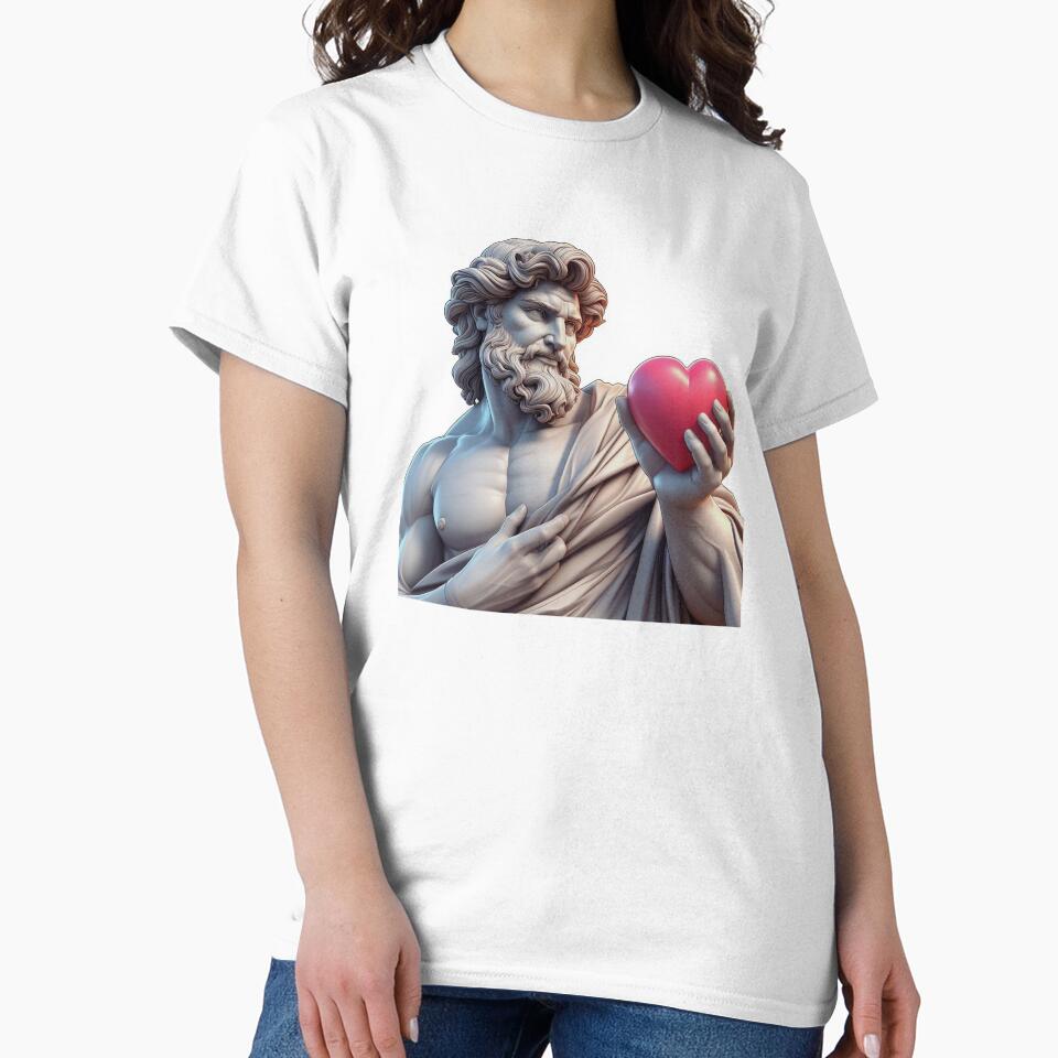 aesthetic greek statue with heart- valentines day by JK-motivation