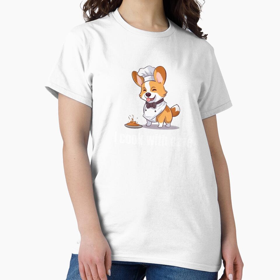 Spring clothing, Foodie, Cooking, Baking T shirt. I cook with care T-Shirt. by Pawshimi Studio