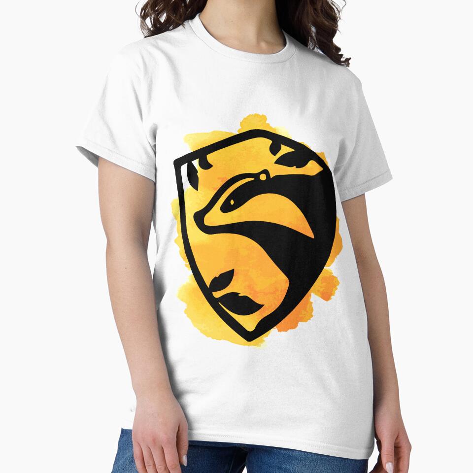 Huffle Badger Emblem Loyal Kind T-shirt Sticker Phone Case by LunarPeachArts