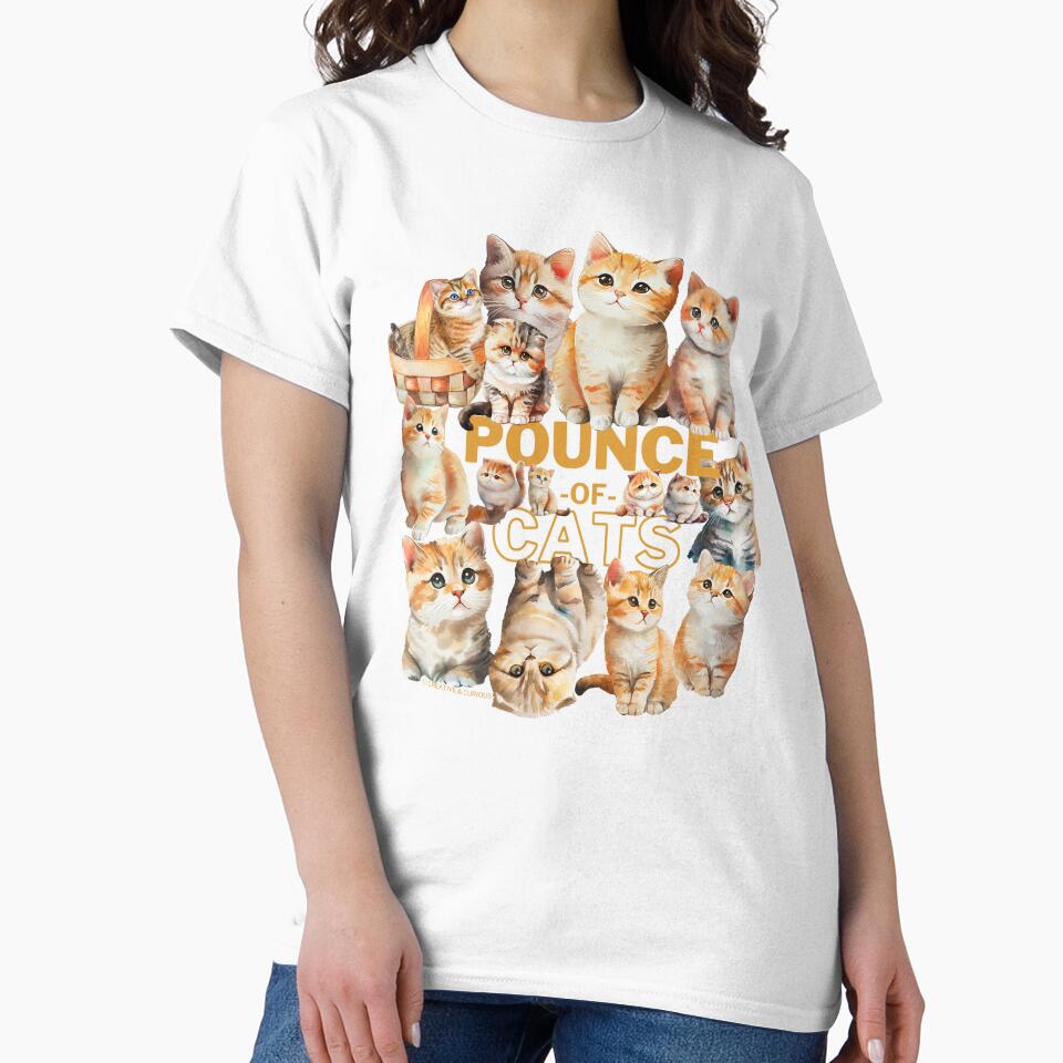 Pounce of cats group of animal homage watercolor by CreativeCurious