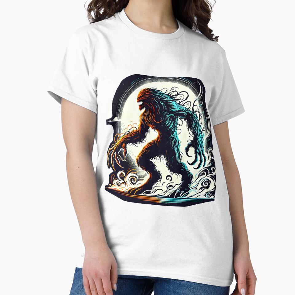 Moon illuminated sasquash monster by Fireborn Press