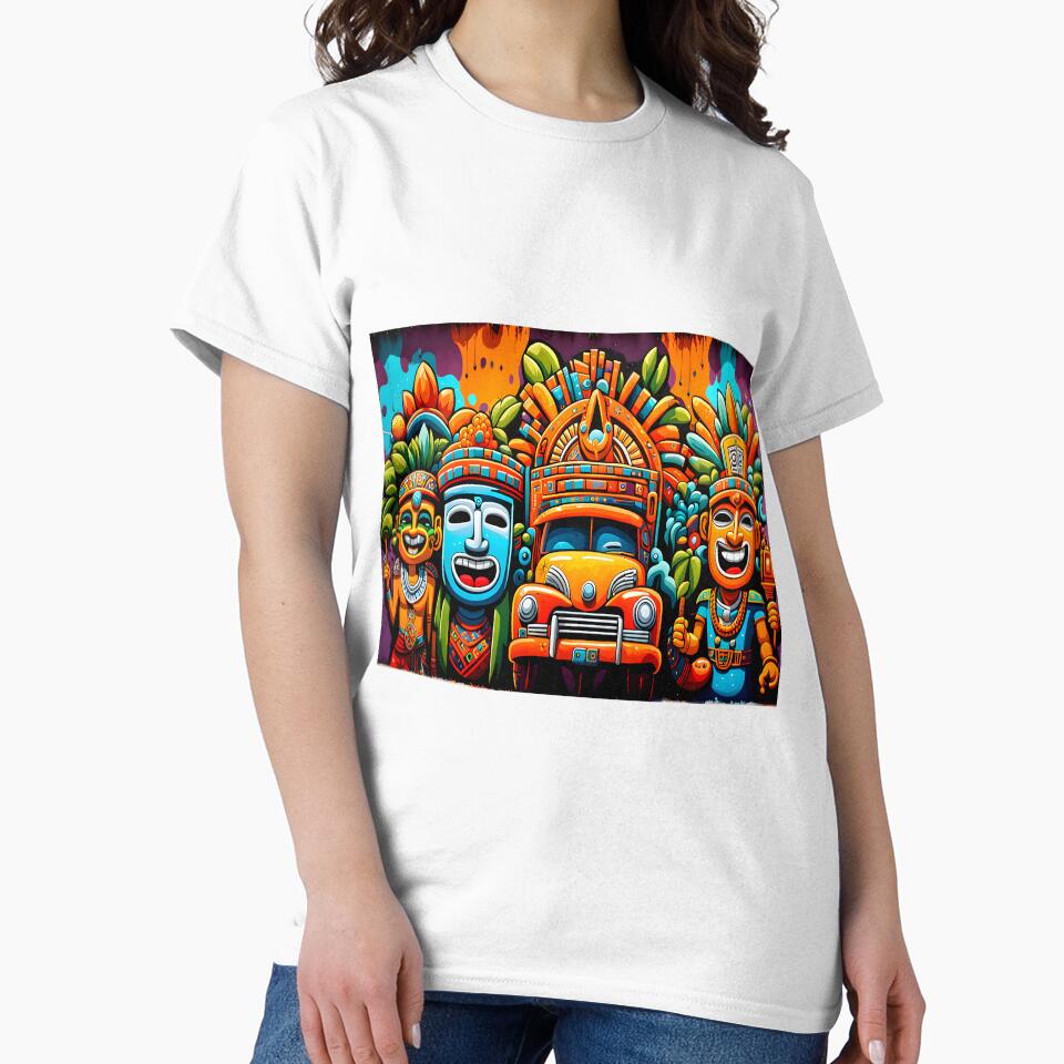 Azteca maya urban street style digital design by WickedAI