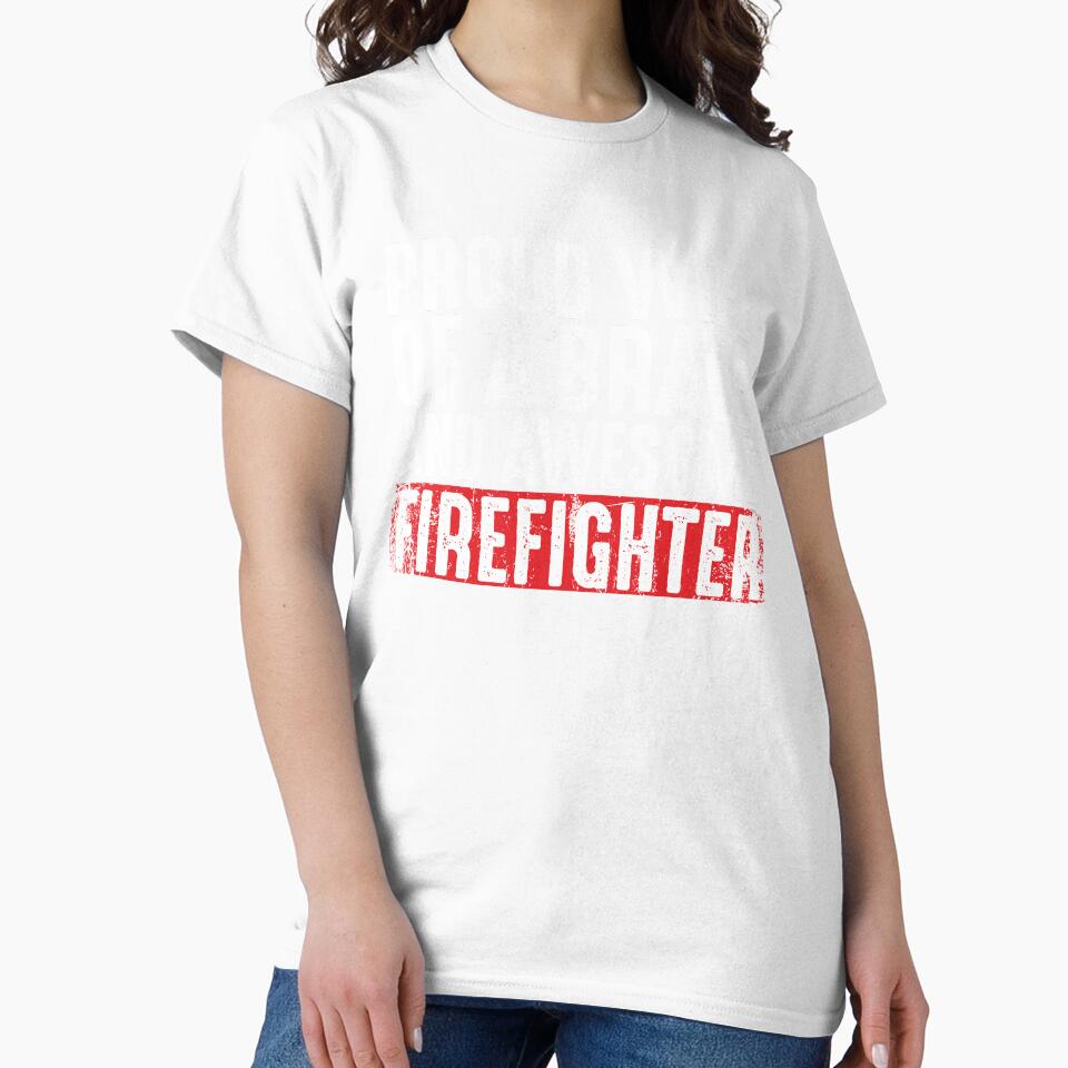 Proud Wife of Brave and Awesome Firefighter Wife Gifts Supportive by alenaz