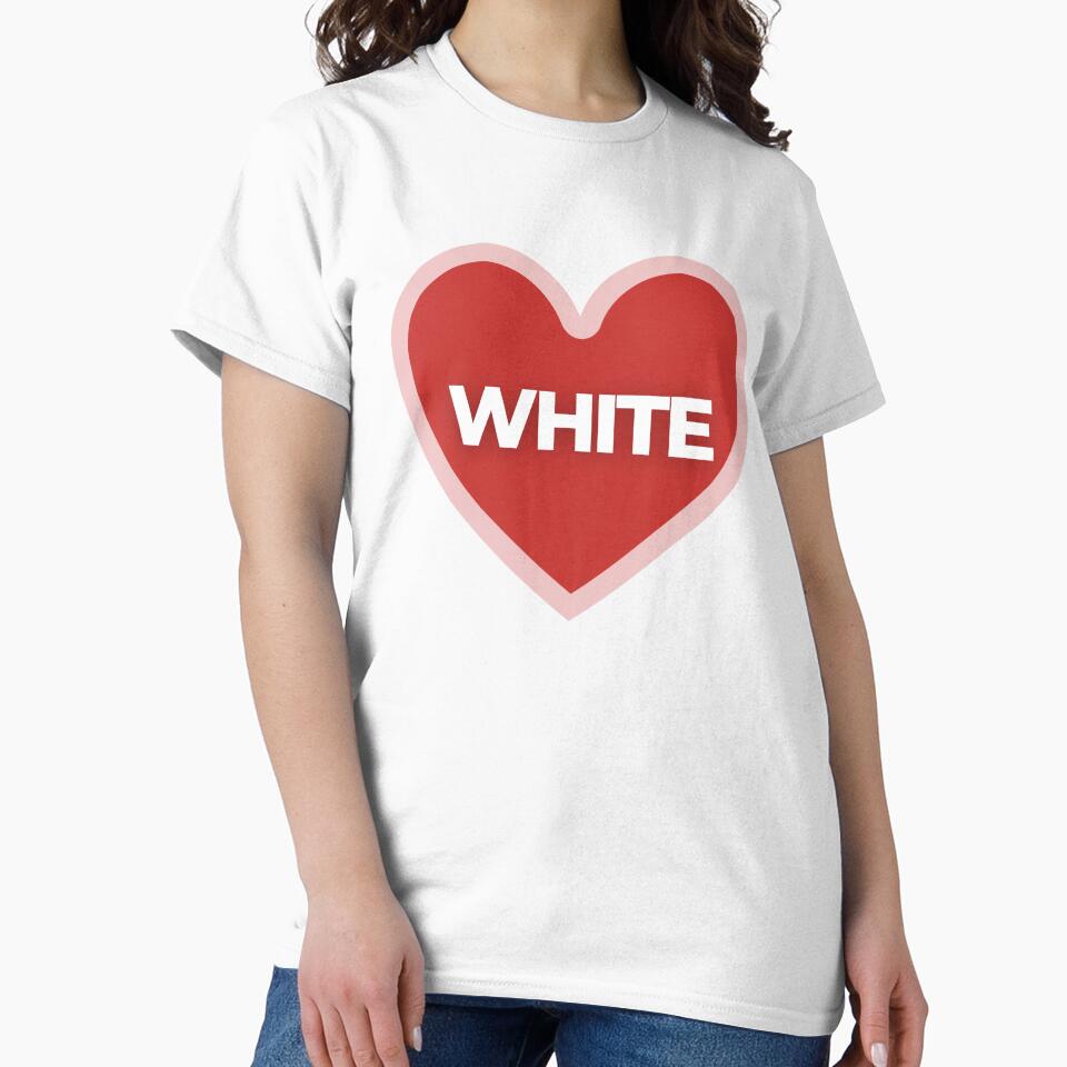 I Heart White by Itsheartshop
