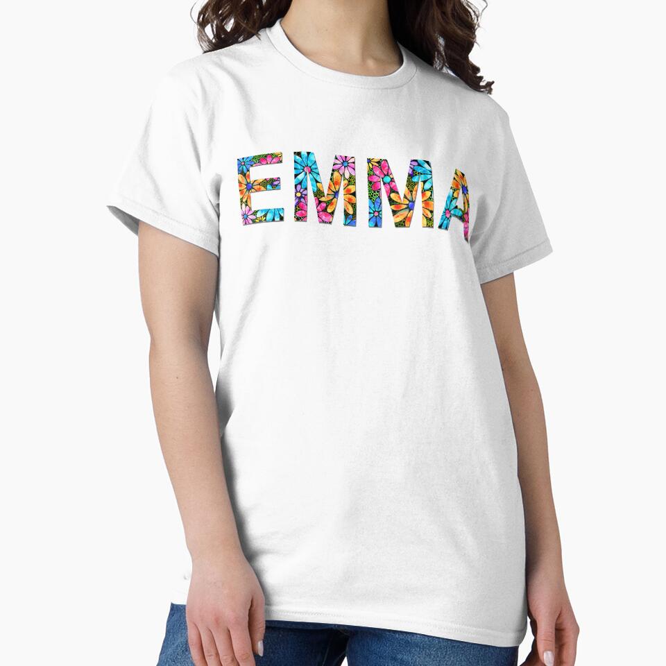 Emma Name Art by Custom Artwork Artist Sharon Cummings by Sharon Cummings Art