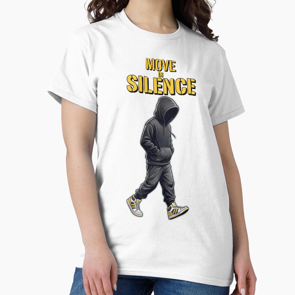 Move In Silence Stencil Streetwear Graphic Tee by STREET BOY ⭐⭐⭐⭐⭐
