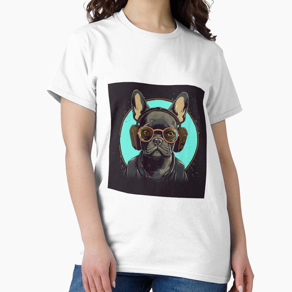 DJ French Bulldog by Kevin Lou