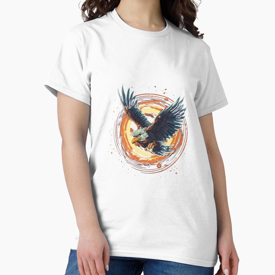 Eagle with Fire Circle by Kevin Lou