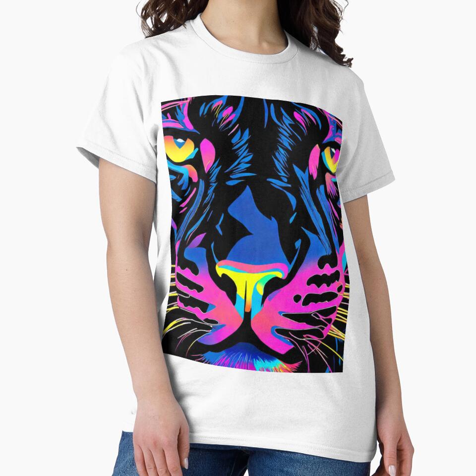 Panther in neon look by Toms Tee
