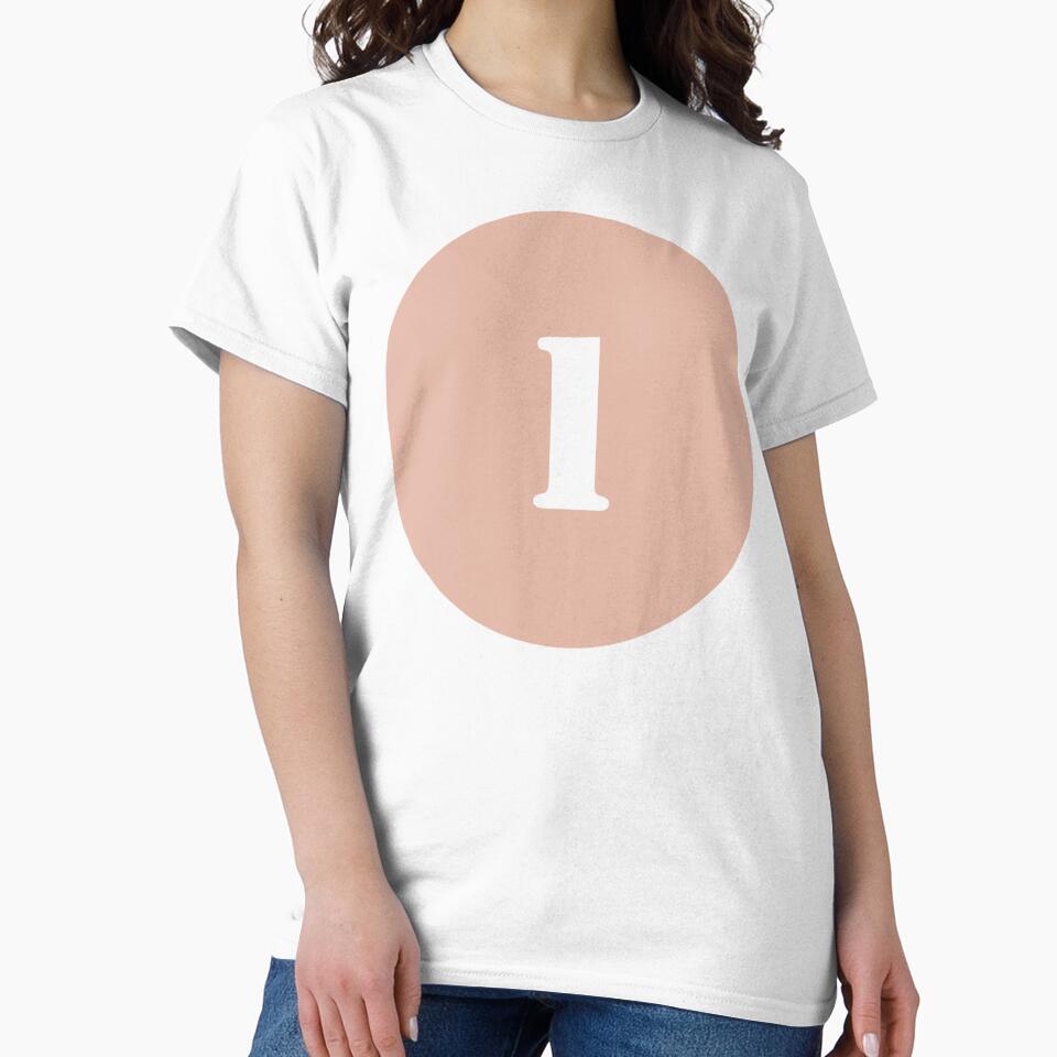 Number One (1) in Pink Circle by Ching Teoh