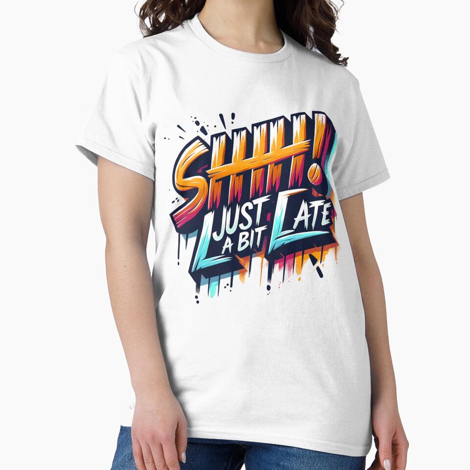 SHHH! Just a Bit Late  - Watercolor Graphic Design by Eksama Design