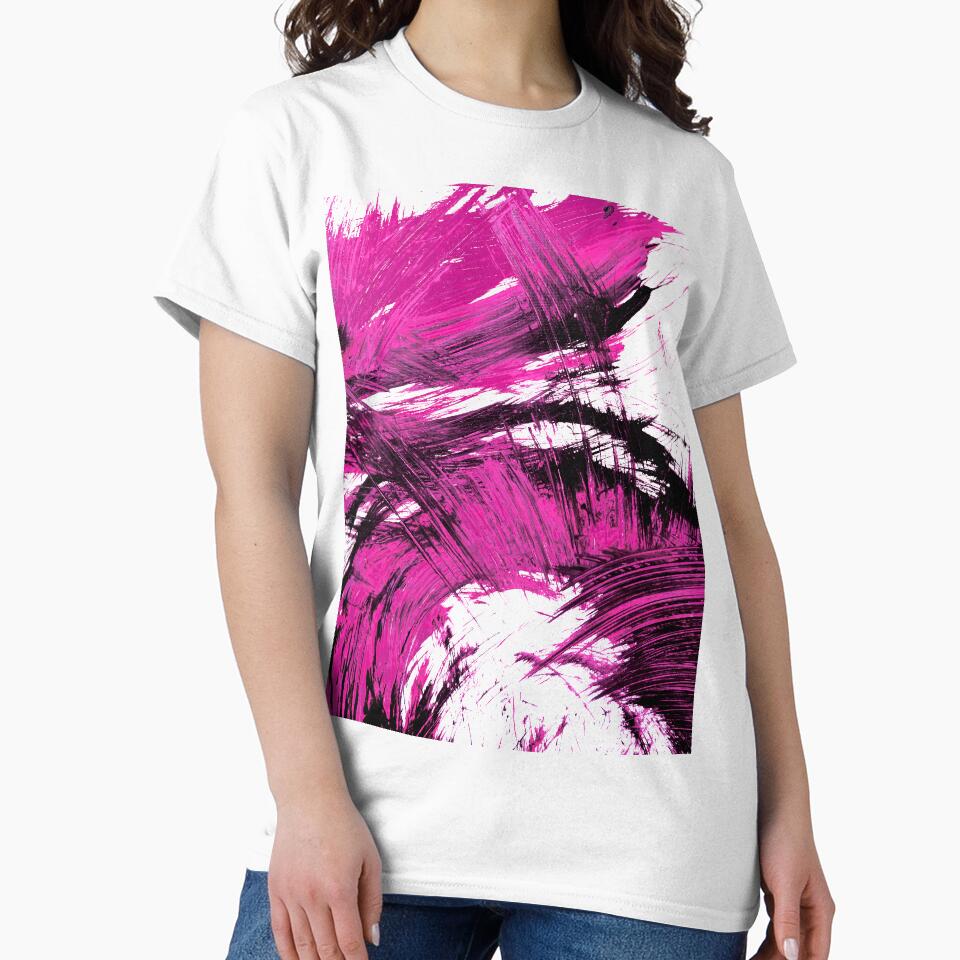 Vivid Pink Painting Dress by royagallery