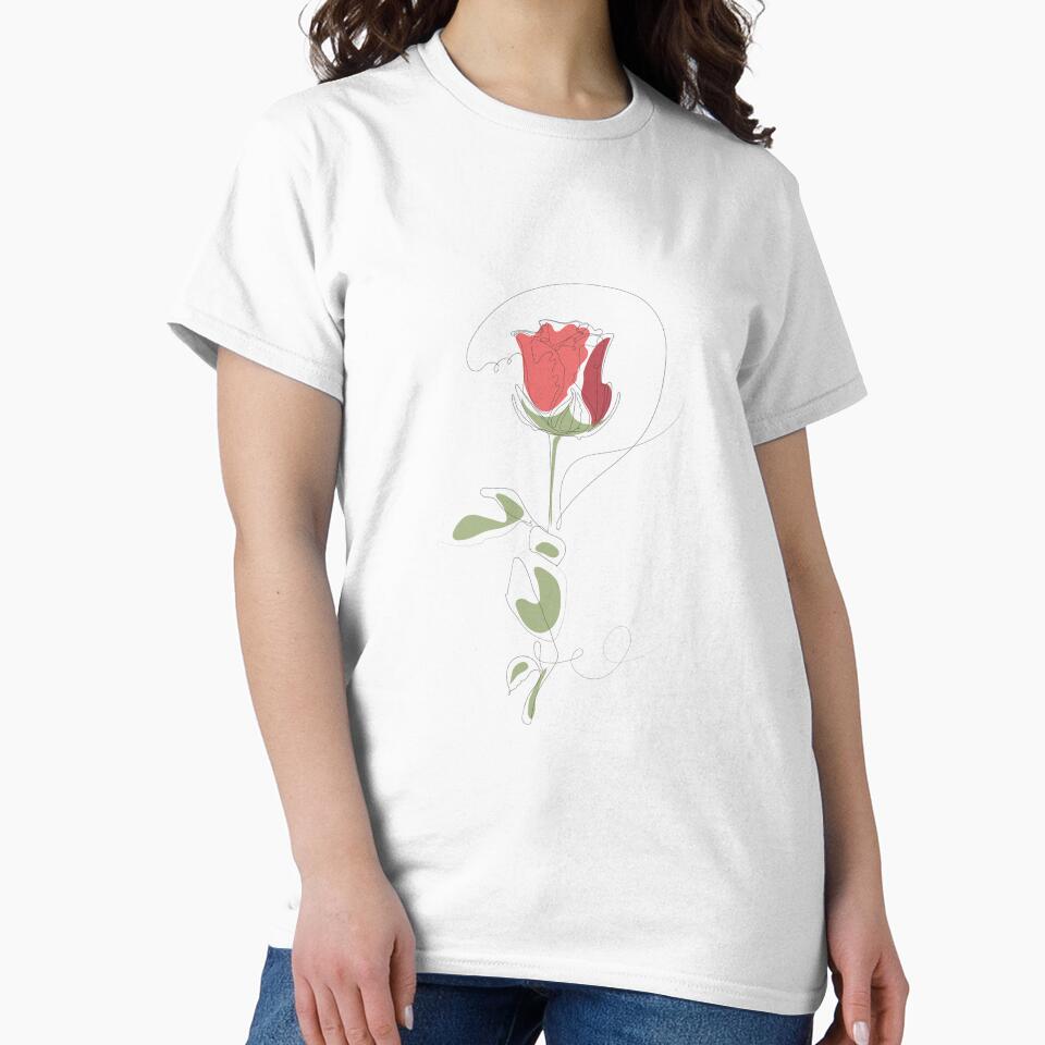 Single line rose art by DArtfactory