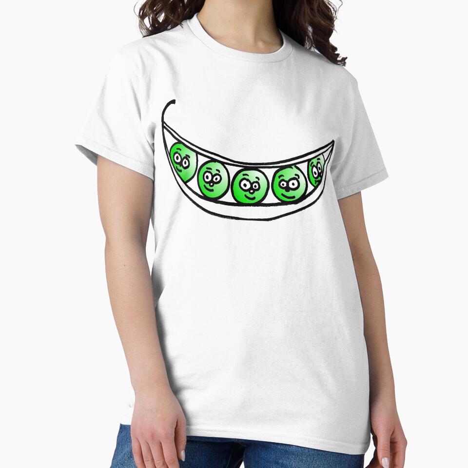 Happy, Healthy Peas in a Pod Doodle by Nalinne Jones