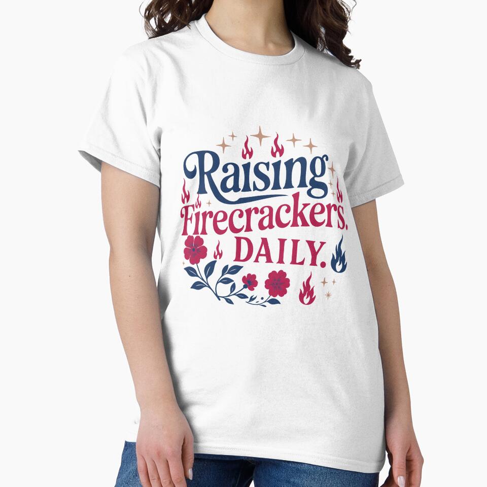 Patriotic and Proud Mom Raising Firecrackers Daily by Kuku-Craft