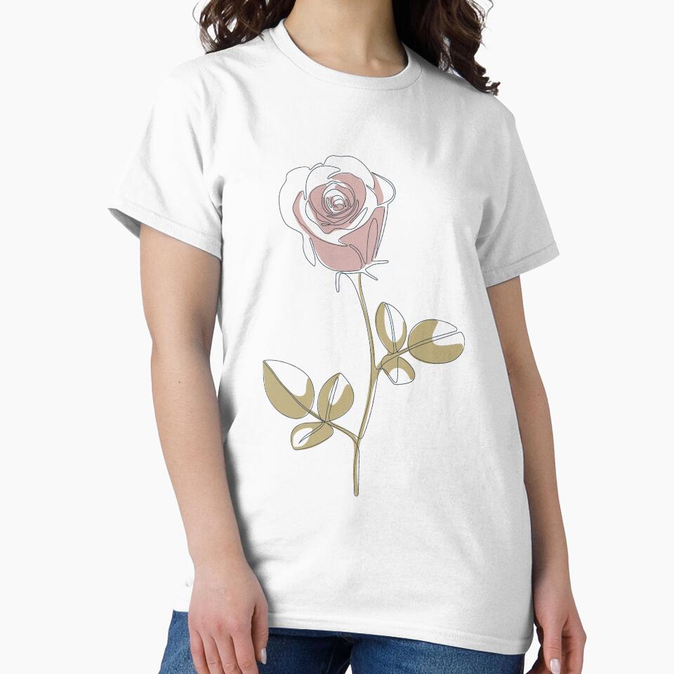 One Line Elegant Rose by wisemindsstudio