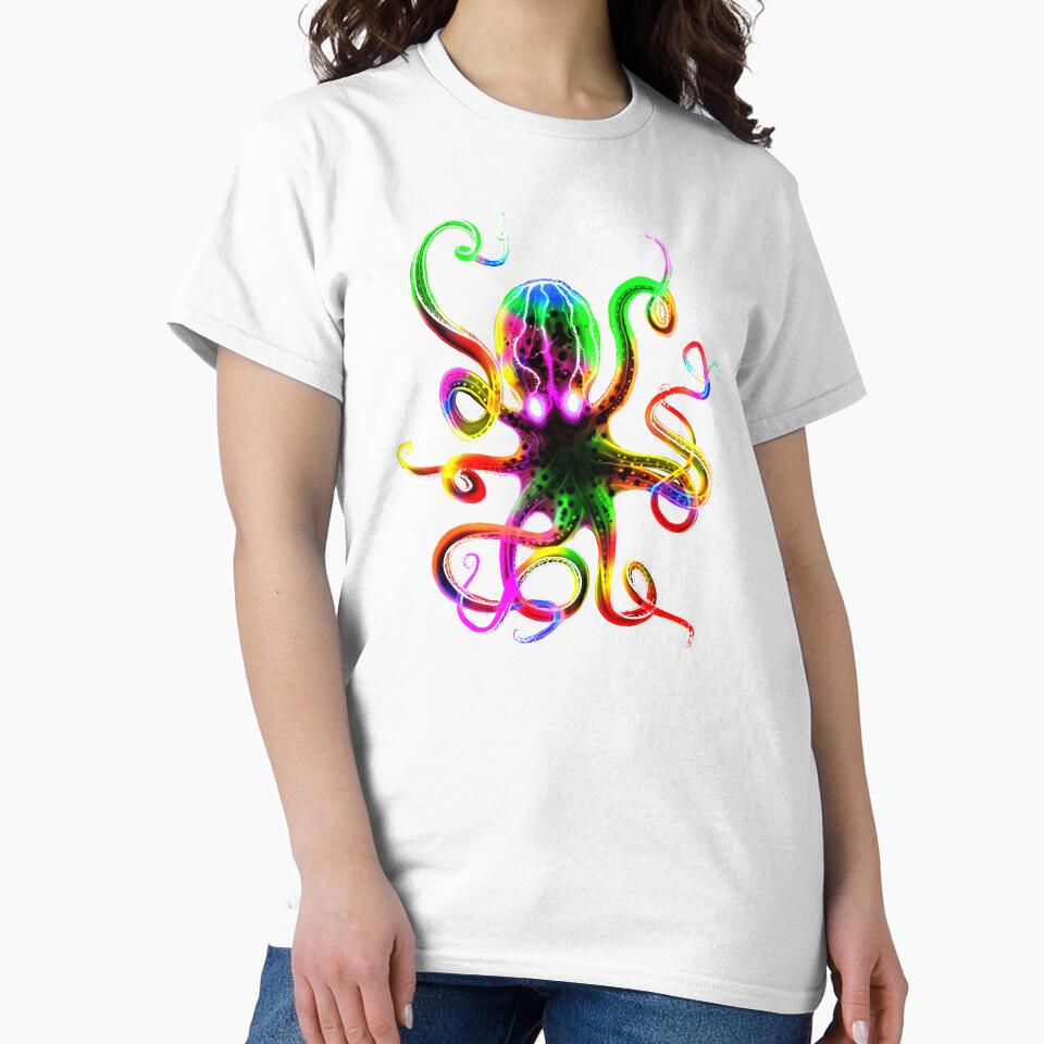Rainbow Octopus Glow by DavidPeng