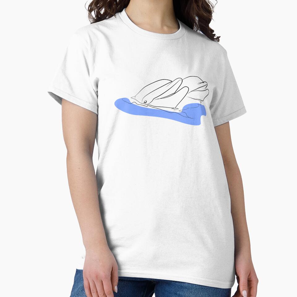 One Line Art of two dolphins by evk-art