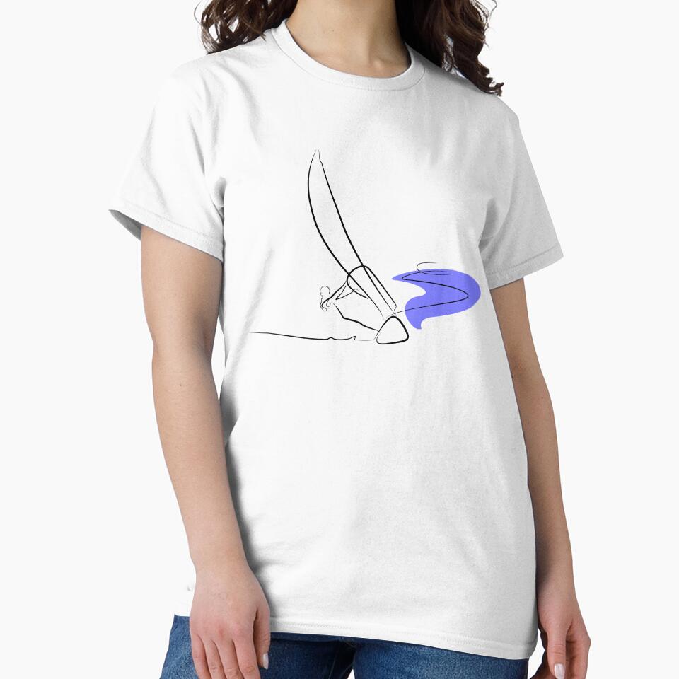 Windsurfing one line art by evk-art