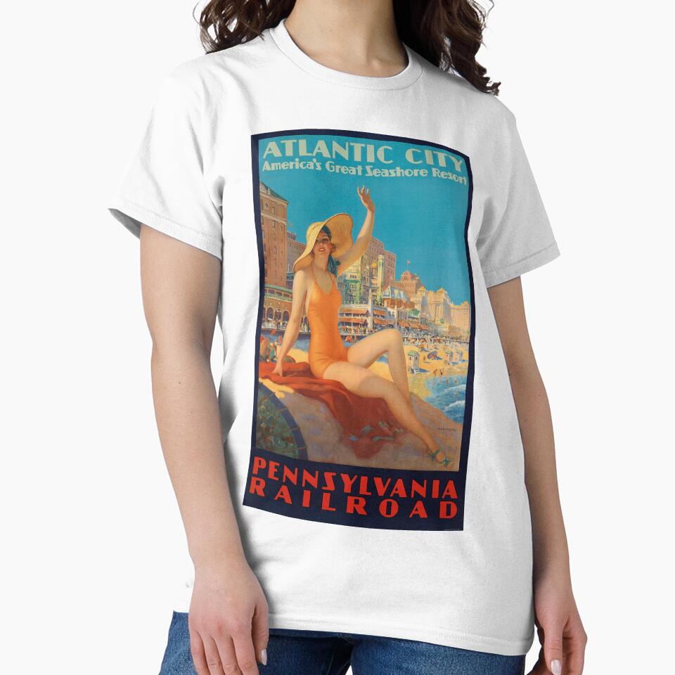 Atlantic City, Pennsylvania Railroad - Vintage Travel Poster by SALON DES ARTS