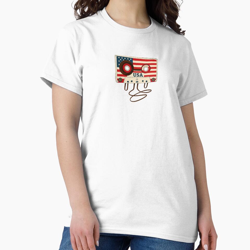 USA Cassette Tape Small Print by UKTapeHead