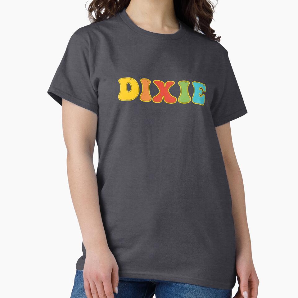 ❤️ Dixie Personalized Name Wavy Retro Shirt, Coffee Mug, Sticker Gift by HelixPedia