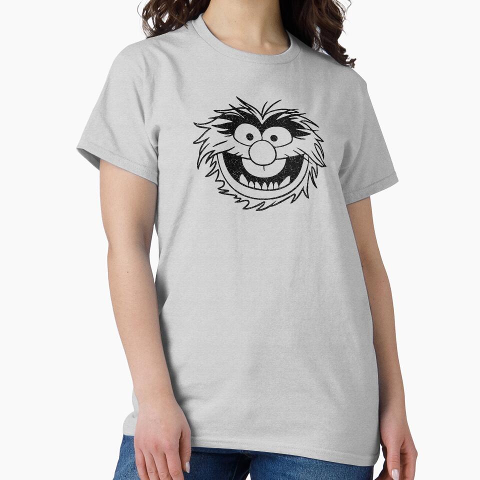 Muppets - Animal - Distressed - Black by IfDesignGroup