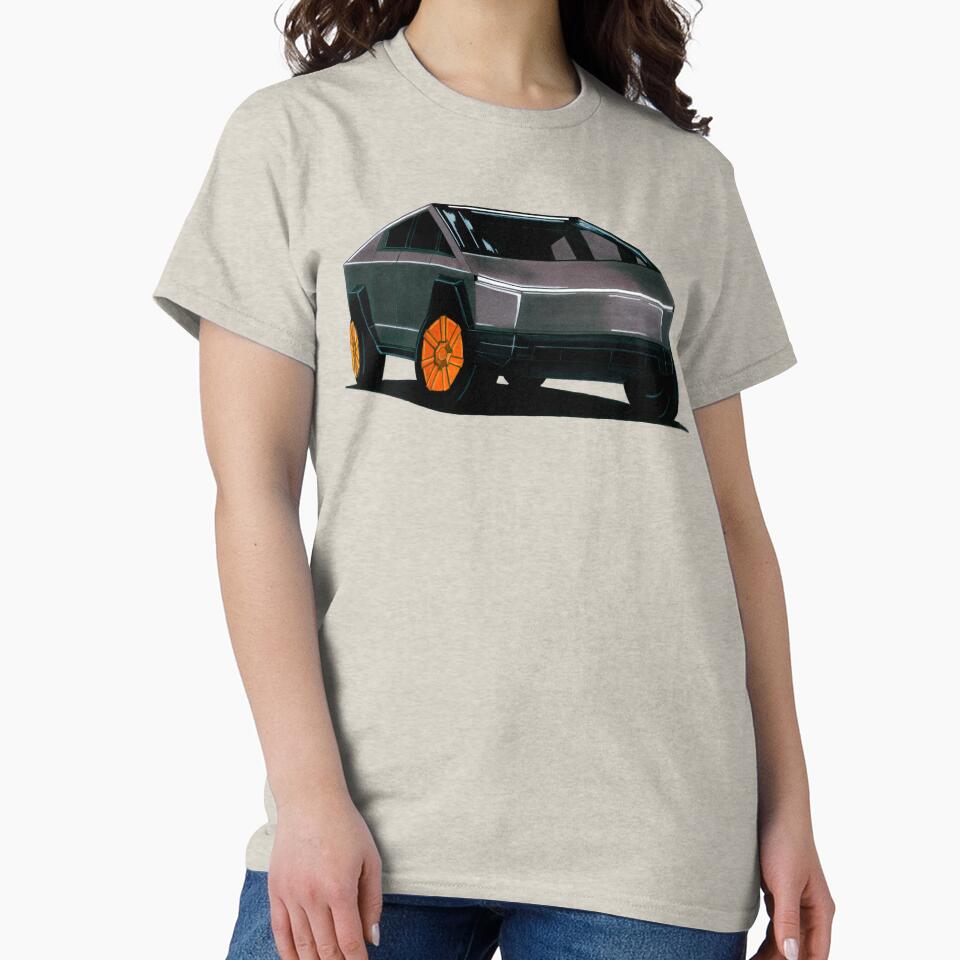 Exclusive drawing legendary luxury futuristic EV Cybertruck Pick-up by Cars23