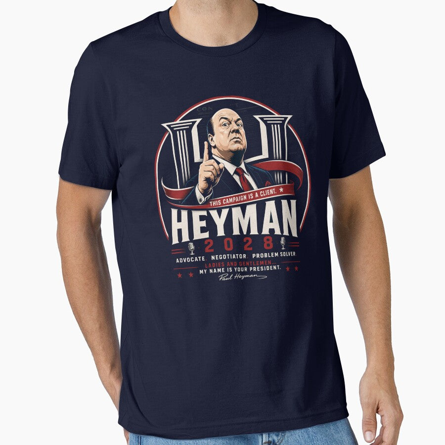 Paul Heyman 2028 Campaign Logo – This Campaign Is a Client Wrestling Parody Design by The Irish Whip