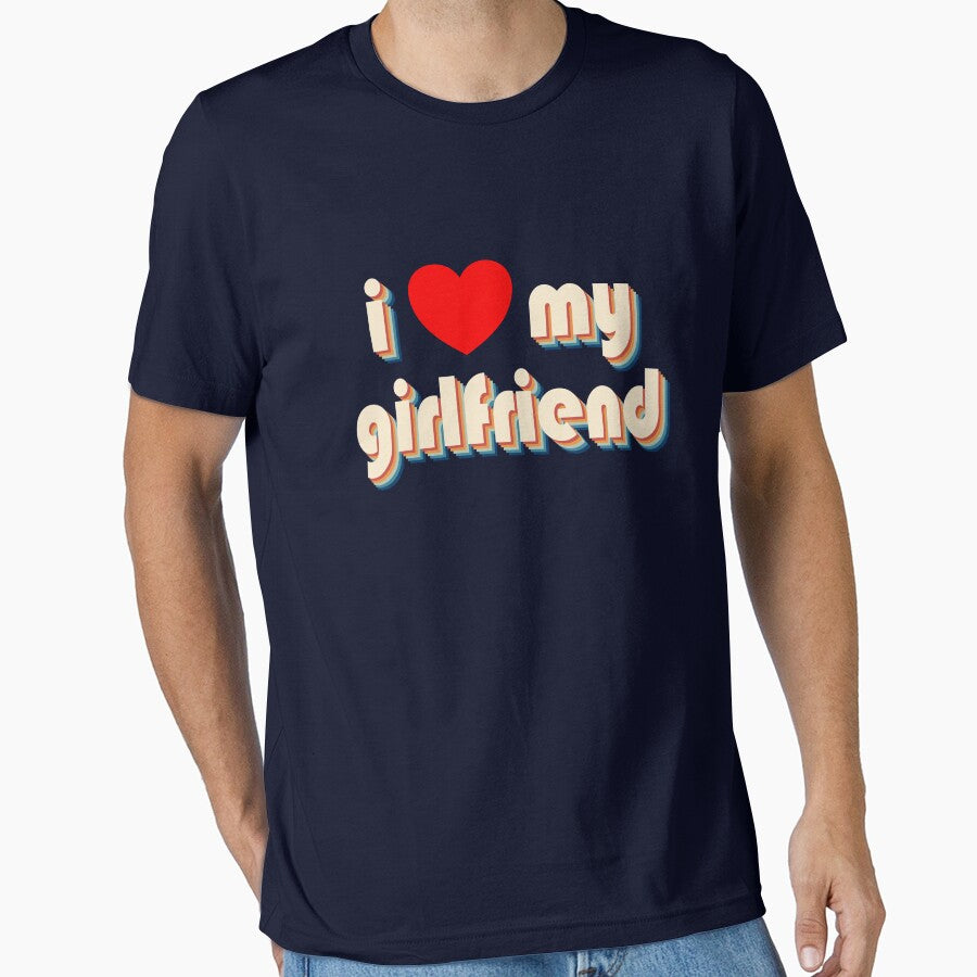 I Love My Girlfriend Heart Hot Retro I Love My Girlfriend Gear by DynamicDesign