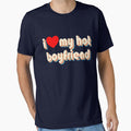 I Love My Hot Boyfriend Heart Retro I Love My Hot Boyfriend Gear by DynamicDesign