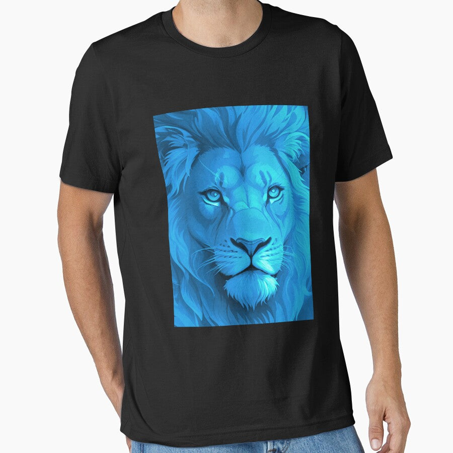 Illustration of a blue Lion by NordicBadger