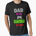Dad By Day Guardian By Night T-shirt Hero Father Gift. by LITSHOGEN