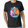 Ganesha pop art Holi festival full color trance by Toms Tee