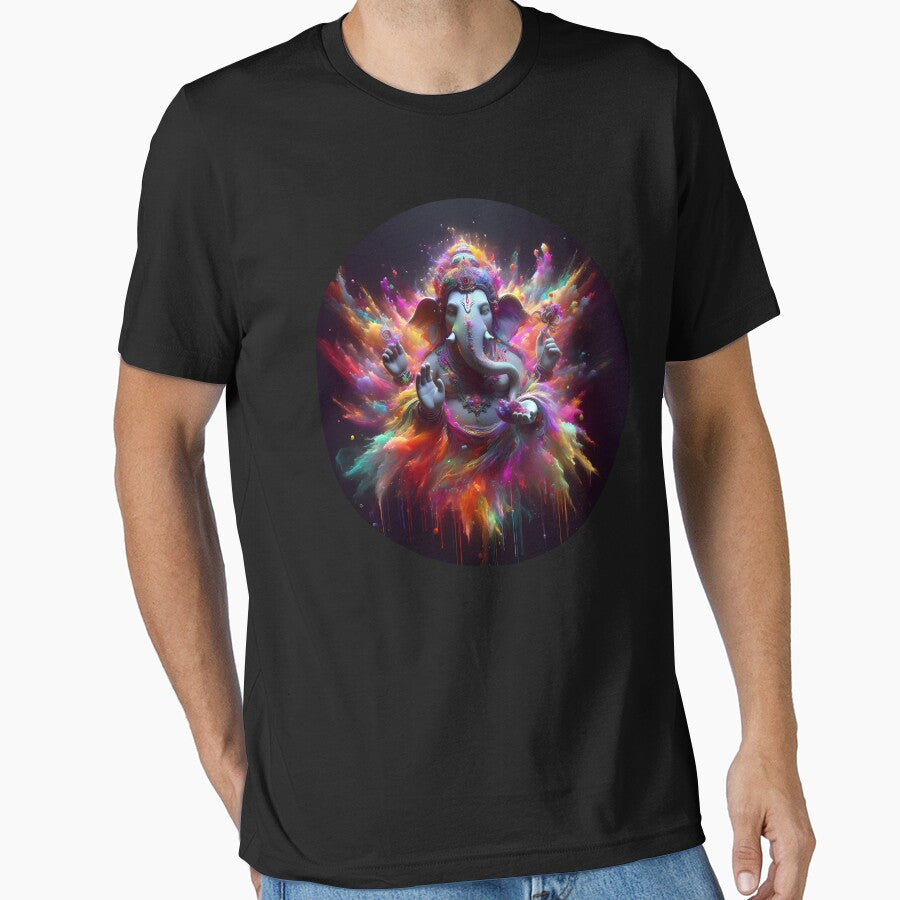 Ganesha pop art Holi festival dark fashion by Toms Tee