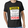Funny Gift For Boyfriend - Caution Don't Flirt With Me My Girlfriend Is Cute But Psycho - Boyfriend Gift - Phones Cases And Other Gift by MemWear