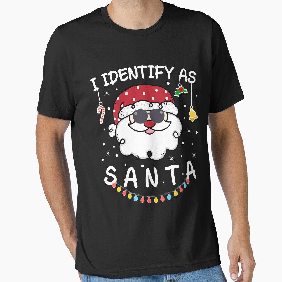 I Identify As Santa Funny Christmas Pajamas For Dad X-Mas by RikoAiba