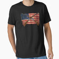 Crossed Rifles Over American Flag Patriotic design by jakehughes2015