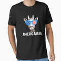 Patriotic Giraffe 4th of July USA American Flag Funny Giraffe Americaaa by Akmloza