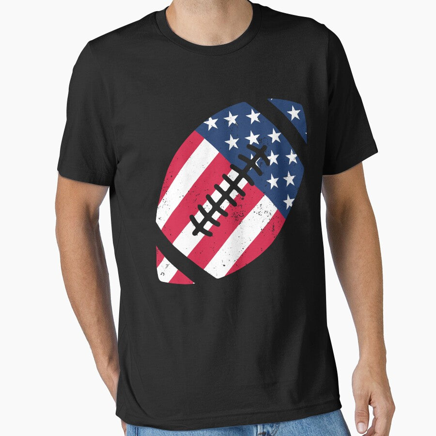 vintage football american flag by StevHunter