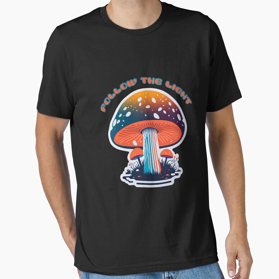 Follow the light mushroom Tee by ZenStickConcept
