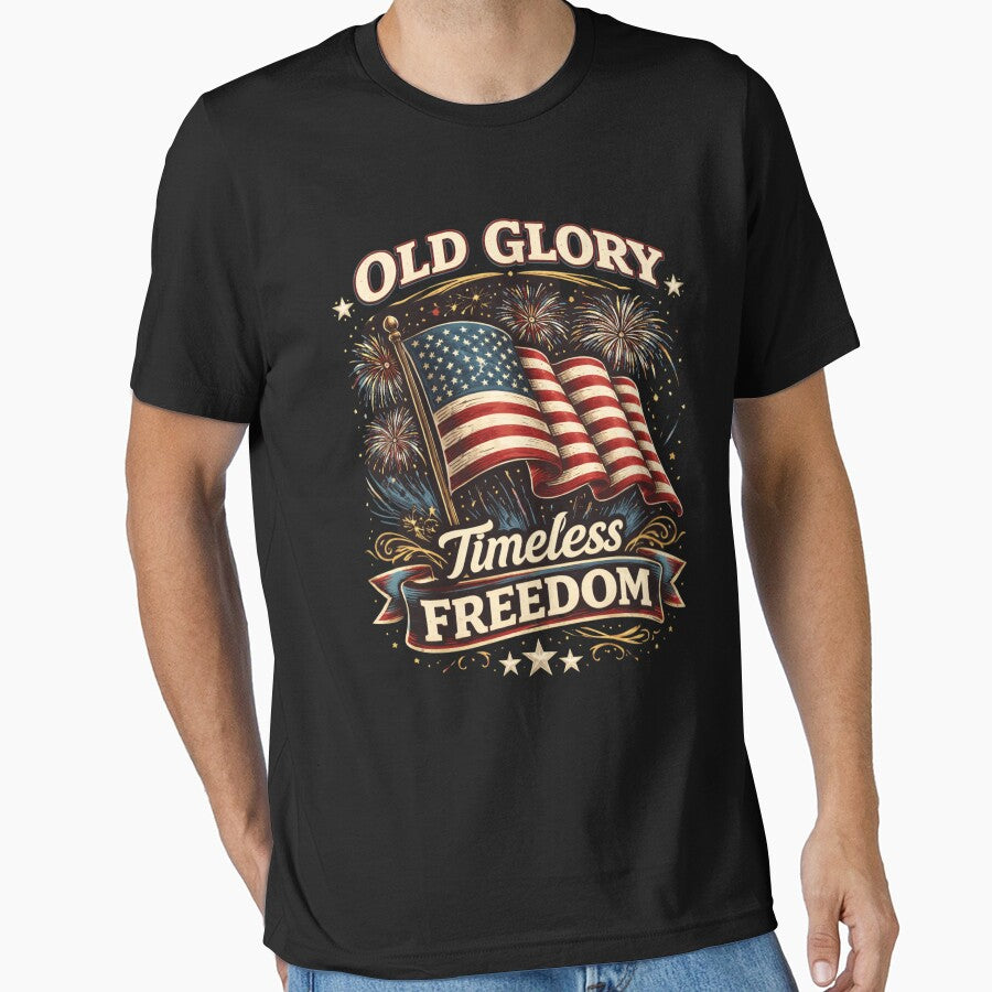 Old Glory — Timeless Freedom Patriotic Flag Design by RomeoSketches