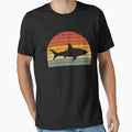 Vintage Retro Sunset Shark Silhouette by zerouss